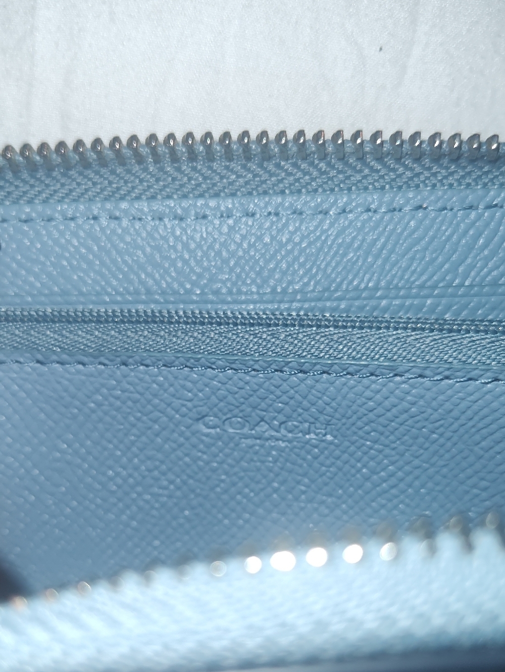 Coach Zip-Around Wallet in Slate Blue - Picture 5 of 8